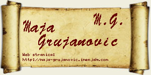 Maja Grujanović vizit kartica